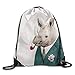 Produktbild FAFANIQ Rhino In Teal Drawstring Backpack Rucksack Shoulder Bags Training Gym Sack for Man and Women