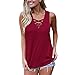 Produktbild BHYDRY Frauen Sommer ärmellose V-Ausschnitt Lace Up Criss Cross Cami Tanktops