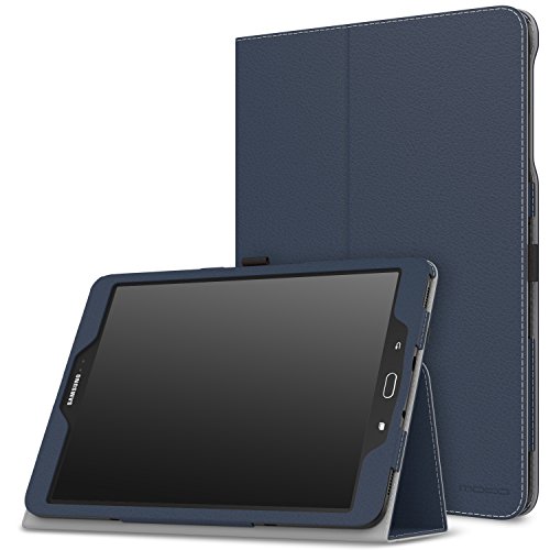 MoKo Samsung Galaxy Tab S3 9.7 Hülle – PU Leder Ständer Schutzhülle Smart Case Cover mit Stift-Schleife / Standfunktion und Auto Sleep / Wake Up Funktion für Samsung Galaxy Tab S3 9.7 Zoll (2017) SM-T820 / T825 Tablet, Marineblau - 9