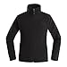 Produktbild ZhiYuanAN Unisex Sweatjacke Softshell Fleecejacke Einfarbig Große Größe Stehkragen Pullover Strickjacke Outdoor Warme Zip Sweatshirt Oberbekleidung Mantel Für Männer Und Frauen Schwarz XL