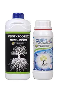 YK Laboratories Onion Special Fertilizer/Pesticide Rootex 1Litre & Cureal 500ML For Onion