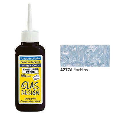 Glas-Design Konturenfarbe 80ml Farblos-Transparent [Spielzeug]