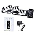 Produktbild Tragbare Faltbare 61 Tasten Flexible Weiche Elektrische Digitale Roll-Up-Tastatur Klavier - Elektronische Weiche Silikon-Tastatur Noten Musik Kinder Kindergeschenk (Farbe: Schwarz + Weiß)