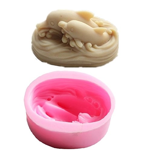 Allforhome Dolphin Familie 50331 Craft Art Silikon Seifengießen handgefertigte Seife Formen
