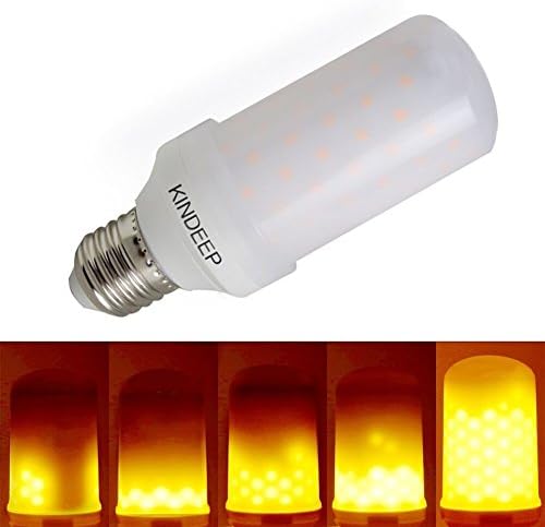 KINDEEP Burning Flame LED Bulb E27, 150Lumens, 1500K True Fire Color, Decorative Lamp for Christmas, Halloween, Festival, Party, Pack of 1