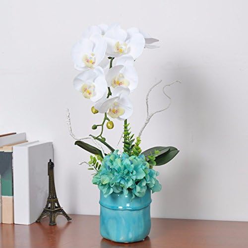 WLFM Artificial flower table decoration The Moth Orchid,White High