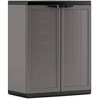 Keter Armadio Jolly Basso, 1 Ripiano Regolabile, Grigio/Nero, 68x39x85H cm