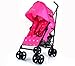 NEW ZETA VOOOM RASPBERRY (DOTS) BUGGY STROLLER PUSHCHAIR WITH LARGE SUN CANOPY HOOD with Rain Cover