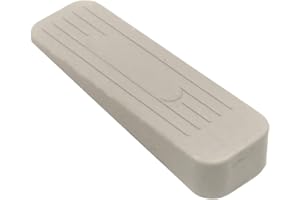 fiXte Deluxe Heavy Duty Non-Slip Rubber Door Wedge Stopper (1, Light Grey/Cream)