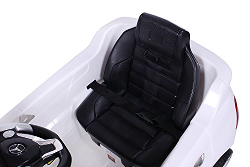 moleo M00005390 - Mercedes-Benz ML Kinder Auto mit 2 Motoren MP3 Fernbedienung, weiß