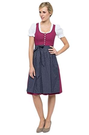 Almsach Damen Midi Dirndl Irmi pink/blau D010247 32