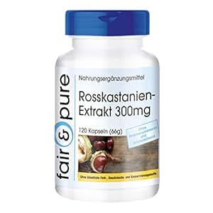 Rosskastanien-Extrakt 300mg, 20% Aescin, vegan, 120 Kapseln: Amazon.de ...