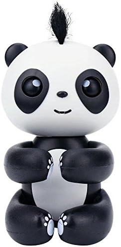 Finger Panda Cute Electronic Smart Interactiv Pet Interactive Toy for Kids and Adults, Best Xmas Gift by Pauline (Black)