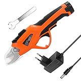 NOBGP Sécateur électrique, Coupe-Branches Professionnel sans Fil, sécateur de Lame, Lame tranchante Rechargeable pour Jardin, Rose, Arbre fruitier, Branches