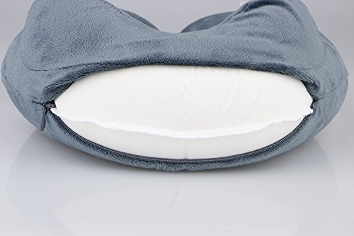 Nackenkissen Reisekissen Nackenhörnchen Schlafkissen Nackenstützkissen Extrem Weiches & Bequemes Gedächtnisschaum Für bequemen Schlaf im Flugzeug, Auto, Zug – Tolles Reise-Accessoire-Geschenk - 4