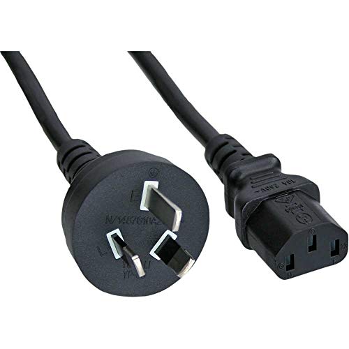 Preisvergleich Produktbild InLine Netzstecker Australien / Argentinien auf Kaltgerätestecker C13 NetzKabel (1,8m) schwarz