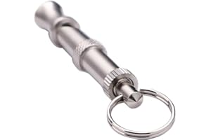 Gammaeon Fischietto per cani, fischietto a ultrasuoni in acciaio inox, fischietto portatile ad alta frequenza (acustico) con frequenza regolabile per addestrare cani, piccioni e