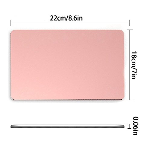 niceEshop(TM) 220x180mm Rechteck Gaming Aluminium Metall Mauspad mit Wasserdichte Anti Rutsch Gummi Basis und Mattiert Oberfläche Mauspad für Apple MackBook, Rosegold - 2
