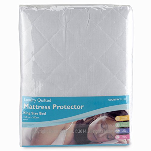 Luxury Quilted King Size Mattress Protector Size 152cm x 200cm