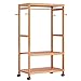 Produktbild MYJ-Coat rack Stehende Kleiderbügel Schlafzimmer Einfache Garderobe Massivholz Montagegestell Mobile Kleiderbügel Kleiderständer [Verstärkung Upgrade] 80CM (größe : 79cm)