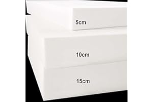 MOTTK 5/10/12/15 cm Dicker Hochdichter Schaumstoffpolsterung,45D-Sofakissen Ersatz-Schaumstoff für Sitzgelegenheit Sitzpolster Fenstersitze Sitzkissen Stuhlkissen (5cm dick,120x40cm)