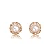 Produktbild Hypoallergen Mode-Trend Der Einfachen Semi-Perle Ohrringe Auden Diamant Ohrringe Legierung Schmuck Zubehör , Roségold