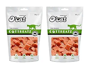 O'Cat Tuna Granule pet Treats cat for Training 50g ( Pack of 2 )