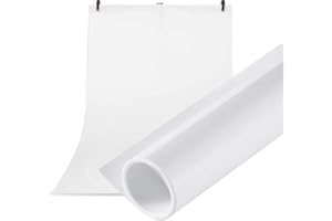 HENGMING Selens 120x200CM Telón de Fondo PVC Vinilo Blanco para Fotografía Estudio Fotográfico Producto Retrato Comida Video Foto Fotógrafo Backdrop Background Photo Studio Photography