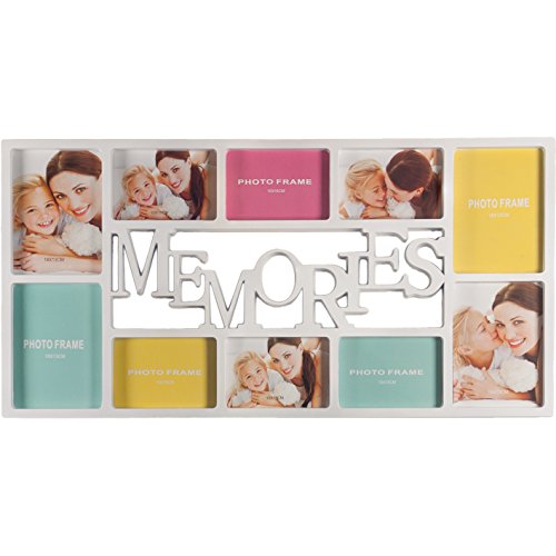 Smartfox Bilderrahmen Fotorahmen Collage für 10 Fotos (6x 10x15cm