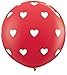 Produktbild Valentinstag Groß Hearts Rot & Weiß 0,9 m Riesiges Qualatex Luftballons x 2