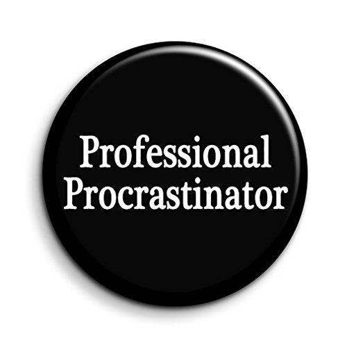 Lazy MiceFunny Procrastinator Button Pin Badge - Cute Retro Badge - Professional Procrastinator Slogan Badge - New Job Gift - Small Birthday Gift - Lazy Joke Pin Badge - Stocking Filler - Secret Santa