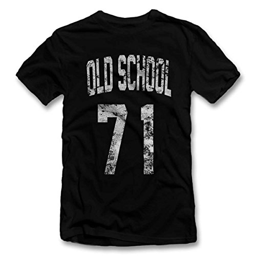 shirtground Oldschool 1971 T-Shirt Schwarz-Black L