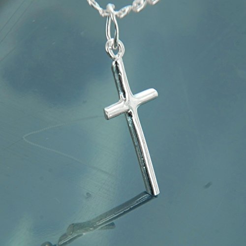 925 Silber Taufschmuck mit Gravur Kinderkette & Kreuzanhänger & Mädchen-Medaillon & Gechenkbox #745 - 5