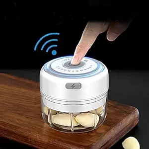 Mg Mart? Usb Electric Mini Garlic Chopper Mincer, Portable Cordless Grinder Small Food Processor for Onion Ginger Pepper Nuts Meat Mini Food