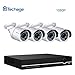 Produktbild Techache 8CH 1080P POE NVR CCTV-System-Innenaußenwasserdichtes HauptSicherheit Surveillance Kit mit 4PCS IP-Kamera, ohne Festplatte