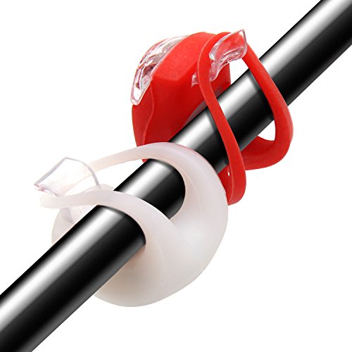 Lumières de vélo Mture, 2 LED Lumineuse avec une coque en silicone avant et arrière, compatibles avec toutes les tailles… – Image 6