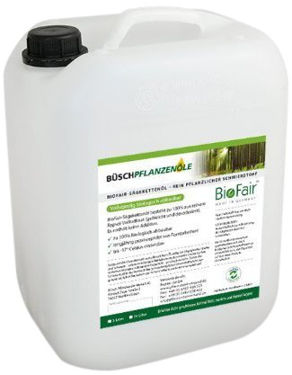 BioFair Sägekettenöl (10 Liter) aus 100% reinem Rapsöl-Vollraffinat