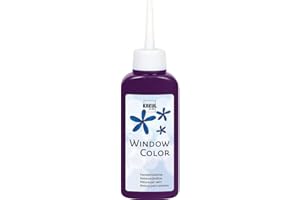 KREUL 42718 - Window Color fioletowy 80 ml, farba do okien na bazie wody, z fakturą, do szkła, luster, płytek i innych gładkich powierzchni