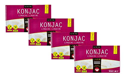 WokFoods Linguini japonais Konjac Classic Food Classic Sans gluten/Mélange alimentaire avec de la farine classique de Konjac Flour Japanese Food - 4 x 200 Gram