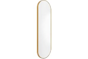 HOME DECO FACTORY, HD0029, Elegant guldspegel 30x100 cm, modern väggdekoration, förstoringseffekt, lätt att installera, perfe