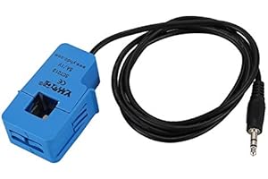 YHDC SCT 013 Entrée: 5A-100A Sortie: 1V/50mA Capteur à noyau divisé Transformateur de courant CA 3,5 mm non invasif Bleu (5A/1V)