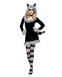 Neckischer Waschbär Karnevalskostüm M/L 40-42