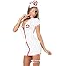 Produktbild Damen Reizvolle Nachtwäsche, Bluelucon Cosplay Kostüm Krankenschwester Dessous Set Reizwäsche Lingerie Erotik Negligee Spitze Babydoll Damenwäsche