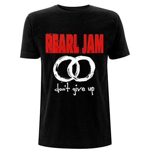 Pearl Jam Camisetas con Texto Don't Give Up - Negro - Large