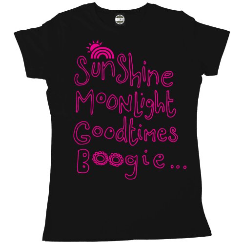 Batch1 Women's Sunshine Moonlight Goodtimes Boogie Michael Jackson Music Lyric T-Shirt