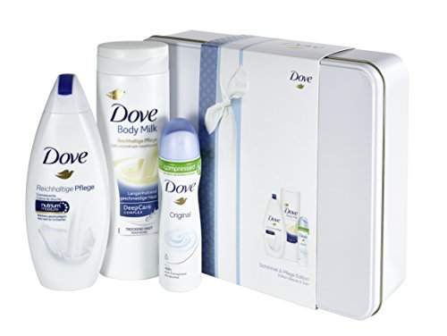 Dove Geschenkset Reichhaltige Pflege Plus Original mit Metalldose Schöne Momente, 1er Pack