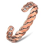 Magnetrx® Pure Copper Magnetic Bracelet - Magnetic Copper Bracelets For Men - Adjustable Cuff + Gift Box (twisted Copper)