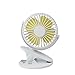 Produktbild JIA LIANG Clip On Fan, Mini Desk Fan Small Table Fan oder wiederaufladbare Batterie-betriebs-Ran, Perfekt Portable Fan für Baby Stroller Office Bed Desk Headboard Outdoor,White