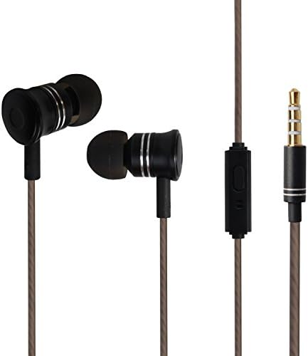 Earphones with Microphone Headphones In-Ear Earpieces Stereo Wired 3.5 mm Earbuds Headset with Mic Omont for Running Gym Outdoor for iPhone iPad Android Mobile Phones Samsung etc. Black