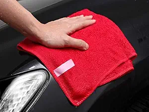 Homewards Microfiber Multipurpose Cleaning Cloth for Car Bike Furniture Floor Kitchen Bathroom - 340 GSM - 40x40 cm - Assorted Colours (2)